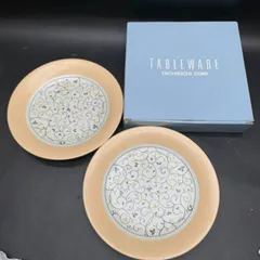 X355 たち吉　アラベスク ペアケーキ皿  2枚セット　969-835　TACHIKICHI