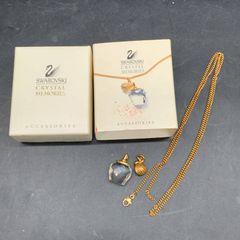 美品》⭐︎Swarovski Crystal ball ペンダントネックレス♪⭐︎ - メルカリ