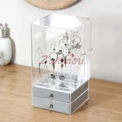 【新品?未使用】 ジュエリーボックス アクセサリーケース アクセサリー収納 コンパクト 多機能 ピアス ネックレス 指輪 保管 携帯 小物入れ