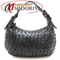 SAZABY サザビー イントレチャート ショルダーバッグ レザー ブラック レディース/353004【中古】