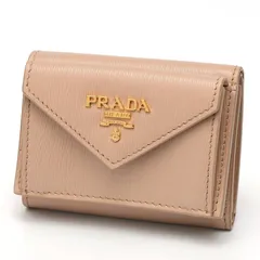 プラダ / PRADA　コンパクトウォレット / 三つ折り財布　1MH021　ヴィッテロ ムーブ レザー　カメオ(ピンクベージュ系) 【中古】 商品番号 S-159655