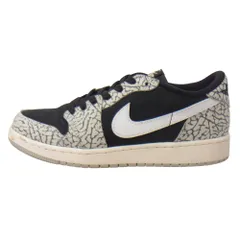 NIKE AIR JORDAN ナイキ ジョーダン CZ0858-001 GS Air Jordan 1 Retro Low OG Black Cement AJ1 エアジョーダン レトロ ロー ブラックセメント スニーカー 24cm【中古】