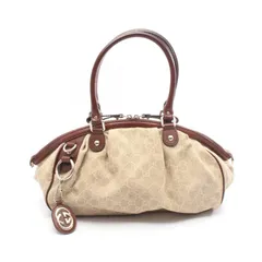 グッチ GUCCI ハンドバッグ スーキー GGキャンバス 223974 ベージュ/ブラウン キャンバス レザー スーキー ハンドバッグ レディース Used A