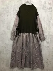 URBAN RESEARCH ITEMS アーバンリサーチアイテムズ IT26-26B001 ニットベストドッキング ワンピース sizeF/D.KHK ■■ レディース