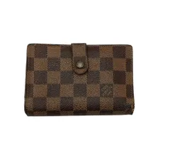 LOUIS VUITTON ルイヴィトン ダミエ エベヌ ポルトモネ・ビエ・ヴィエノワ 2つ折り がま口 財布  N61664 中古 D4