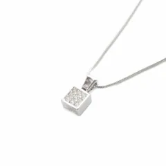 スワロフスキー SWAROVSKI スクエアモチーフ ネックレス シルバー色