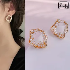 レディース パールピアス 真珠 ゴールド  大ぶり 不規則 変形 デザインピアス シルク風 サークル オーバル 華やか エレガント 上品 大人可愛い 高級感 存在感 軽やか 入園式 入学式 彼女へのプレゼント 誕生日 送料無料 即購入OK 最短当日〜翌日発送