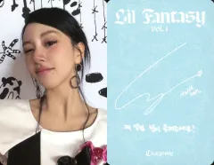 【中古】コレクションカード(女性) TWICE/チェヨン(CHAEYOUNG)/裏面水色・印刷サイン・メッセージ入り/CD「LIL FANTASY vol.1」(Sparkle ver.)封入フォトカード