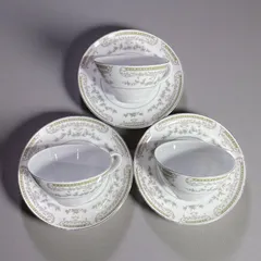 【3客揃】 NARUMI CHINA カップ&ソーサー ノスタルジック 花柄 モダン マグカップ 紅茶 コーヒー カップ 茶器 昭和 レトロ アンティーク