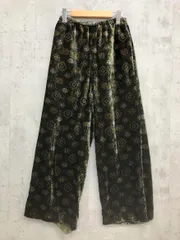 BEAUTY & YOUTH ビューティ&ユース ユナイテッドアローズ ベロア ベルベット プリント イージー パンツ sizeS/カーキ ◆■◎レディース