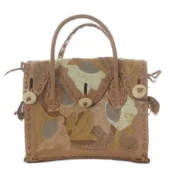 カービングトライブス グレースコンチネンタル CARVING TRIBES トートバッグ ハンドバッグ レザー ブラウン /YO9