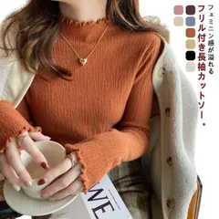 カットソー Tシャツ レディース 秋冬 プチハイネック フリルネック ストレッチ 伸びる 柔らか レイヤード きれいめ おしゃれ カラバリー あったか トップス コーデ 無地 シンプル 重ね着 通勤 #leqqw1021