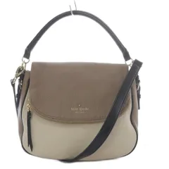 ケイトスペード KATE SPADE ハンドバッグ ワンハンドル ショルダーバッグ 2way 斜め掛け レザー バイカラー ブラウン ライトグレー PXRU5154-172 /YO17