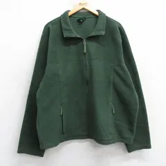 L/古着 エルエルビーン 長袖 フリース ジャケット メンズ 00年代 00s ワンポイントロゴ 緑 25nov20