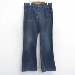 W36/古着 リーバイス Levis 517 コーデュロイ パンツ メンズ 80年代 80s フレア ブーツカット USA製 紺【spe】 25nov20