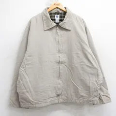 XL/古着 ギャップ GAP 長袖 ジャケット メンズ 00年代 00s ダック地 大きいサイズ コットン ベージュ 内側フランネル 25nov20