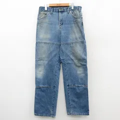 W34/古着 ディッキーズ ペインター パンツ メンズ ダブルニー コットン 紺 デニム【spe】 25nov20