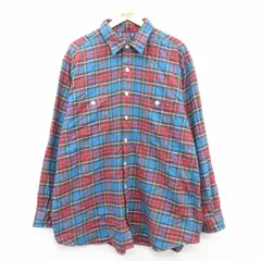 XL/古着 ラルフローレン 長袖 ブランド フランネル シャツ メンズ 大きいサイズ ロング丈 水色他 チェック 25nov20