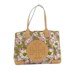 トリーバーチ TORY BURCH ella printed tote トートバッグ 花柄 プリント ロゴ ピンク ベージュ /MI ■OS ■SH
