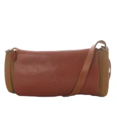 イルビゾンテ IL BISONTE クロスボディショルダーバッグ ワンショルダー 斜め掛け キャンバス レザー ブラウン /YO10