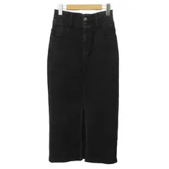 アズールバイマウジー AZUL by moussy ハイウエストスリットデニムスカート L 黒