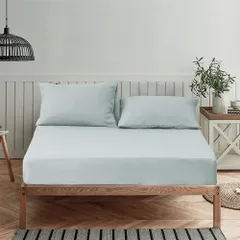 ボックスシーツ ワイドキング・グリーン 吸水速乾 シーツ ベッドカバー 200x200cmのサイズ 着脱簡単 マチ部分約30cm抗菌・防臭