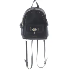 サマンサベガ Samantha Vega ビジューリボン リュックサック フェイクレザー 黒