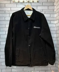 Championチャンピオン ジャケット コーデュロイコーチジャケット Lサイズ アメリカンカジュアル ブラック