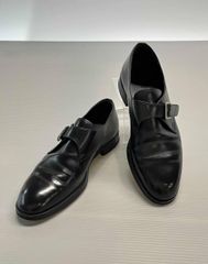COMME des GARCONS 80s レザーシューズ ダブルストラップ 黒 - メルカリ