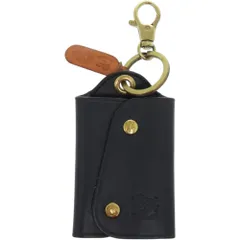 美品 イルビゾンテ 54 1 5432404150 牛革 メタル ネイビー 紺 キーケース 0591 IL BISONTE