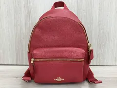 COACH F1575-F38263 ミニリュックサック バックパック レザー ナイロン 赤 レッド コーチ レディースバッグ