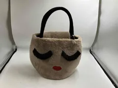 a-jolie アジョリー ハンドバッグ ベロア風 ベージュ系