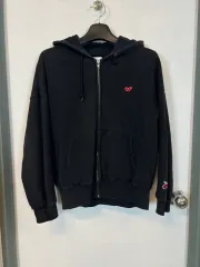 キルシー さくらんぼ 刺繍 ブラック ジップアップ フーディー SIZE 1