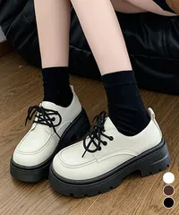 ドレスシューズ 厚底 レディース 学院風