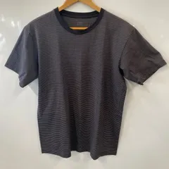 e595⚫︎UNIQLO⚫︎ユニクロ⚫︎エアリズム⚫︎Tシャツ⚫︎size L⚫︎黒×グレー⚫︎メンズ⚫︎半袖