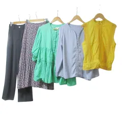 フリークスストア FREAKS STORE ビス 他 5点セット おまとめ ブラウス ロングスカート パンツ ノースリーブ 7分袖 長袖 レース 花柄 M フリーサイズ 無地 マルチカラー X