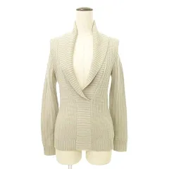 ロートレアモン LAUTREAMONT ニット セーター 長袖 日本製 ウール 2 Mサイズ ベージュ ■YHS8