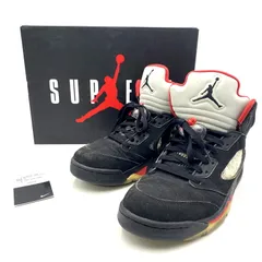 【中古品】NIKE ナイキ × SUPREME シュプリーム AIR JORDAN 5 RETRO SUPREME 824371-001 エア ジョーダン 5 レトロ スニーカー シューズ 靴 【160-250805-ay-02-izu】