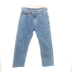 リーバイス Levi's 505 ストレート デニム パンツ ジーンズ カットオフ ジップフライ スモールe W32L32 インディゴ ■MET1