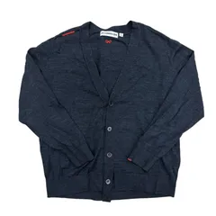 ▪︎ユニクロ アニヤハインドマーチ プレミアム Vネック カーディガン 長袖 グレー Mサイズ コラボ 完売品