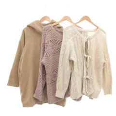 サマンサモスモス SM2 カーディガン コート 3点セット まとめ M F ベージュ ピンク /UO