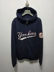 MLB ニューヨーク・ヤンキース ネイビー レディース ジップアップパーカー M