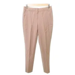 セオリー Theory ウール混 パンツ スラックス センタープレス 無地 薄手 XXSサイズ 茶 ブラウン ■YHS7