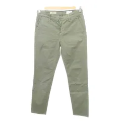 セオリーリュクス theory luxe パンツ ストレート 無地 ジップアップ 薄手 25 約M～Lサイズ カーキ ■YHS3