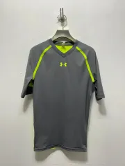UNDER ARMOUR アンダーアーマー 機能性 半袖 Tシャツ グレー/蛍光 メンズ M