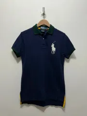 POLO RALPH LAUREN ビックポニー 半袖 カラーTシャツ ネイビー S