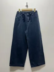 ドローストリング ワイド デニム パンツ L