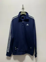 アディダス ネイビー トラックジャージ ジップアップ ジャケット M