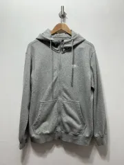 ナイキ グレー フードジップアップ 長袖 裏地 半起毛 L