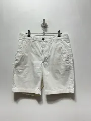 30 ザラ 白 コットン ハーフパンツ ショートパンツ